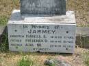 JARMEY
daughter Isabell E 16-8-25 11 yrs
father Frederick R. 20-4-43 62 yrs
mother Ada M. 24-6-70 82 yrs