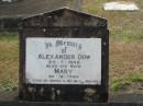 Alexander DOW
24-7-1942
wife
Mary
20-12-1940
Sherwood (Anglican) Cemetery, Brisbane