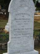 William ROBINSON
30 Jun 1927 aged 83 yrs
wife
Jane Salome ROBINSON
20 Jan 1930 aged 86 yrs
Sherwood (Anglican) Cemetery, Brisbane