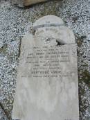 Gertrude Violet
wide of Percy Henry Stephen HAWKES
20 Nov 1925
aged 37
daughter
Gertrude Julie
11 Mar 1924 aged 9 months
Sherwood (Anglican) Cemetery, Brisbane