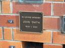 Joan SMITH
1925 - 2001
Sherwood (Anglican) Cemetery, Brisbane