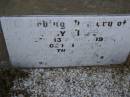 baby ELLIS,
died 13 Nov 1954 aged 11 months;
Silverleigh Lutheran cemetery, Rosalie Shire
