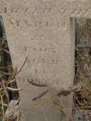 Annie Estel BEUTEL,
died 24 March 1905 aged 14 months;
Silverleigh Lutheran cemetery, Rosalie Shire