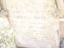 Michael MAUCH,
died 18 Sept 1884 aged 64 years;
Barbara Weishadle,
wife,
died 25 Dec 1889 aged 65 years;
Swan Creek Anglican cemetery, Warwick Shire