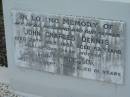 John Charles DENNIS
29 Jul 1956, aged 82
Mary ANDERSON
5 Sep 1966, aged 81
Tamrookum All Saints church cemetery, Beaudesert