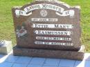 Ettie Mary RASMUSSEN, wife,
born 14 May 1908 died 2 August 1972;
Tarampa Apostolic cemetery, Esk Shire