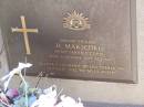 H. MARSCHKE,
died 4 Feb 1979 aged 60 years,
husband of Lily, father of Gloria;
Tarampa Apostolic cemetery, Esk Shire
