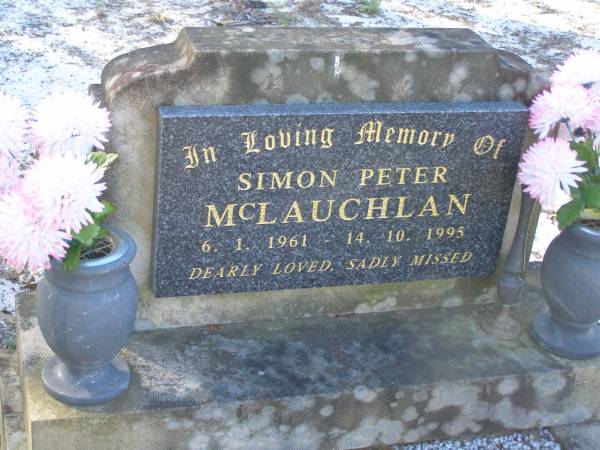 Simon Peter MCLAUCHLAN,  | 6-1-1961 - 14-10-1995;  | Tea Gardens cemetery, Great Lakes, New South Wales  | 