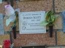 
Doreen SCOTT,
1921 - 2007,
wife mother grandmother;
Tea Gardens cemetery, Great Lakes, New South Wales
