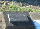 
Rodney MARTIN,
died 16-6-1990 aged 53 years,
loved by Silvia & children;
Tea Gardens cemetery, Great Lakes, New South Wales
