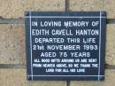 Edith Cavell HANTON
21 Nov 1993
aged 75
The Gap Uniting Church, Brisbane