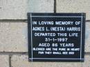 Agnes L (Nesta) HARRIS
31 Jan 1997
aged 86
The Gap Uniting Church, Brisbane