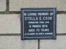 Stella E COOK
9 Mar 1976
aged 75
The Gap Uniting Church, Brisbane