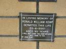 Ronald William KEMP
20 Jun 2001
aged 90
The Gap Uniting Church, Brisbane