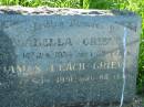 Isabella GRIEVE,
died 14 Jan 1934 ged 68 years;
James Leach GRIEVE,
died 7? Sept 1951 aged 86 years;
Wilson Family Private Cemetery, The Risk via Kyogle, New South Wales