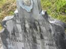 Frederick SMITH,
died 5 April 1875;
Ann,
wife,
died 3 Oct 1921;
Elizabeth,
daughter;
Emily,
daughter;
Tiaro cemetery, Fraser Coast Region