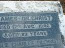 James GILCHRIST,
died 17 Aug 1946 aged 83 years;
Leslie Charles GILCHRIST,
died 4 Oct 1988 aged 76 years;
Tiaro cemetery, Fraser Coast Region