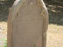 Frederick John JOYCE died 13 June 1877 aged 30 years,
Tingalpa Christ Church (Anglican) cemetery, Brisbane
