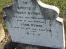 Mary BYRNE
25 Aug 1918 aged 80
(her brother)
John BYRNE
11 Oct 1919 aged 78
Toogoolawah Cemetery, Esk shire