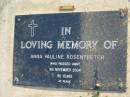 Anna Pauline ROSENTRETER
9 Nov 2004 aged 90
Toogoolawah Cemetery, Esk shire