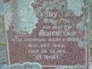 (husband) Harry DAVIS
1879? - 1932?
son Beresford
killed operational flight overseas
24 May 1943 aged 20 years
Toogoolawah Cemetery, Esk shire