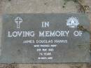 James Douglas HARRIS
9 May 1985 aged 79
Toogoolawah Cemetery, Esk shire