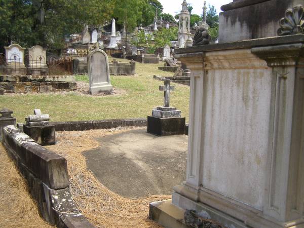 Toowong Cemetery, por 13, sect 29, grave 22;  | Bell Harry Frederic Hawkesley, 12 / 10 / 1938, 81 years;  | Bell Charles Frederick, 19 / 08 / 1875;  |   | Toowong cemetery portion 13  sect 29  grave 11;  | Hobbs Ivy Phyllis, 09 / 08 / 1915;  | Bell Harriett, 28 / 05 / 1913, 93 years;  |   | Charles Frederick (BELL),  | eldest son of late Charles BELL,  | of 29 Stanley Gardens Kensington Park, London,  | d: 20 Aug 1872, aged 45;  |   | (wife) Harriett BELL,  | d: 20 May 1913;  |   | (son) F.H. BELL,  | d: 16 Aug 1938;  |   |   | Phyllis HOBBS,  | d: 8 Aug 1915;  |   | A.C. BODEN,  | d: 26 Nov 1945;  |   | Florence A BODEN,  | wife of A C BODEN,  | d: 14 Oct 1948;  |   | 