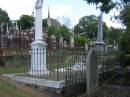 
Toowong Cemetery por: 13, sect: 55, grave:4;
Hobbs William, 09  12  1890;
Bourne Emily, 24  01  1915;
Hobbs Ann, 02  10  1875;
Bourne Cicely Orton, 20  06  1908, 18 years;
Hobbs Anna Luisa, 14  02  1914;
Hobbs Edwin, 14  06  1929, 53 years;
Bourne Clfred Edward, 26  07  1972, 0 years;
Bourne Muriel Eleanor, 06  11  1964;
Bourne Joseph Orton, 28  11  1931, 87 years; 

Edward HOBBS,
d: Redcliffe 4 Jan 1875, aged 13yrs 9Mon;
Alfred HOBBS,
d: 30 Nov 1878, aged 19;

Arthur HOBBS,
d: 24 Feb 1926, aged 55;

Edwin HOBBS,
d: 13 Jun 1929, aged 53;
Alice Mary Graham,
d: 29 Jul 1944, aged 71;

Anna Louisa HOBBS,
d: 13 Feb 1914, aged 79;

William HOBBS;

Cicely Orton BOURNE,
d: 19 Jun 1908, aged 18;

Emily (BOURNE),
wife of J O BOURNE,
d: 23 Jan 1815, aged 56;

Joseph Orton BOURNE,
d: 27 Nov 1931 aged 87;
Joseph William (Jack) BOURNE,
d: San Francisco 7 Sep 1934, aged 36;
Muriel Eleanor BOURNE,
d: 9 Feb 1962, aged 76;
