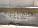 
Jean Petrie COUTTS
d: 8 Aug 1966
aged 81

Brisbane General Cemetery (Toowong)

