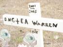 D.N.G. (Dennis) & E.A. (Else) WARREN,
2001 & 2005;
Upper Caboolture Uniting (Methodist) cemetery, Caboolture Shire