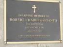 
Robert Charles SIGANTO,
died 21 Nov 1952 aged 55 years;
Upper Coomera cemetery, City of Gold Coast
