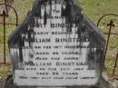 
Mary BINSTEAD,
wife of William BINSTEAD,
died 10 Nov 1894 aged 66 years;
William BINSTEAD,
died 23 July 1903 aged 82 years;
Upper Coomera cemetery, City of Gold Coast
