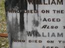 
Mary BINSTEAD,
wife of William BINSTEAD,
died 10 Nov 1894 aged 66 years;
William BINSTEAD,
died 23 July 1903 aged 82 years;
Upper Coomera cemetery, City of Gold Coast
