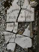 
Ruby Mary,
child of David ??? W???,
died aged 2 years;
[may or may not be part of HOWARD grave]
Upper Coomera cemetery, City of Gold Coast
