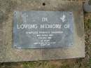 
Charles Francis BAUMANN,
died 27 Nov 1982 aged 66 years,
father of 8,
poppy;
Upper Coomera cemetery, City of Gold Coast
