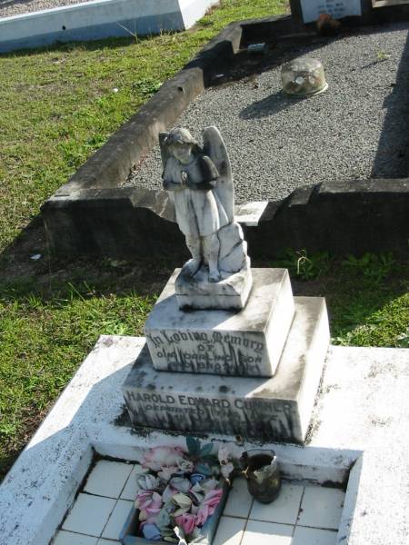 Harold Edward CUMNER, son brother,  | died 11 May 1950 aged 1 year 8 months;  | Woodford Cemetery, Caboolture  | 