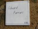 Edward Farrari
Woodhill cemetery (Veresdale), Beaudesert shire