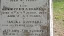 Johanna (SUMMERS)
wife of G SUMMERS
d: 4 Dec 1892 aged 41
also
Winnifred (SUMMERS)
d: 3 Jan 1889 aged 5
and
Charles (SUMMERS)
d: 4 Jan 1889 aged 3
George SUMMERS
d: 19 Apr 1907 aged 57
Jean Rowland SUMMERS
d: 23 Apr 1902 aged 23
Clare Louise SUMMERS
d: 19 Apr 1906 aged 18
Yandilla All Saints Anglican Church with Cemetery
