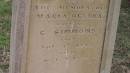 Maria Selina (SIMMONS)
b: 17 Nov 1842
d: 9 Oct 1879
wife of G SIMMONS
Yandilla All Saints Anglican Church with Cemetery