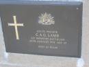 
C.A.G. LAMB,
died 29 Jan 1974 aged 69 years;
Yangan Anglican Cemetery, Warwick Shire
