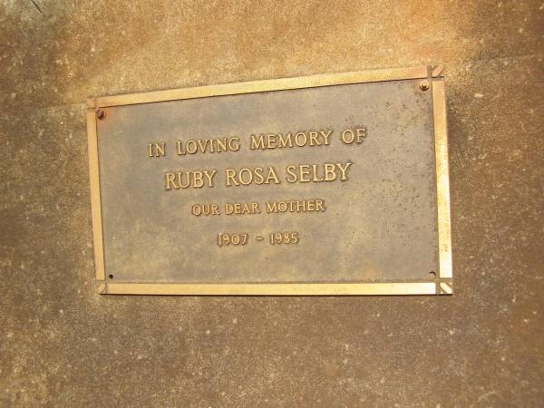Ruby Rosa SELBY,  | mother,  | 1907 - 1985;  | Yarraman cemetery, Toowoomba Regional Council  | 
