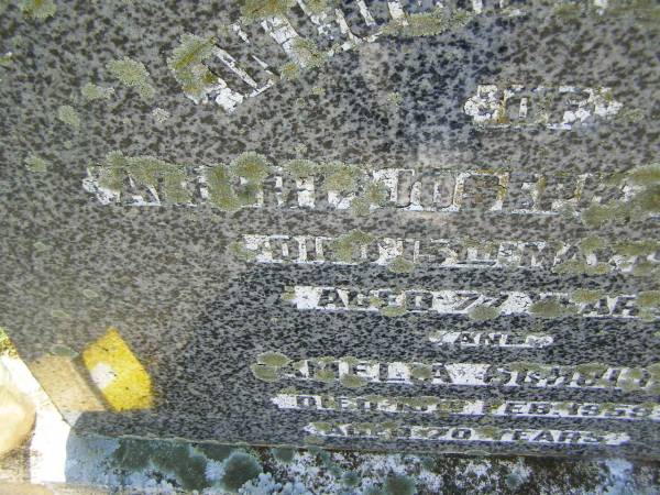 Albert Joseph SCHULTZ,  | died 15 May 1957 aged 77 years;  | Amelia SCHULTZ,  | died 18 Feb 1959 aged 70 years;  | Daphne DONALD,  | wife mother grandmother,  | daughter of Amelia & Joseph SCHULTZ,  | died 1 March 1997 aged 71 years;  | Yarraman cemetery, Toowoomba Regional Council  | 